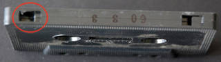 Audio cassette - tab removed