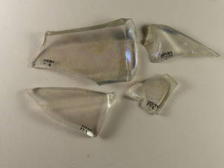 Archaeological glass with iridescence