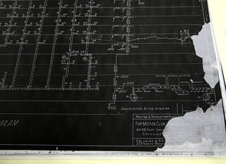 Electrostatic copy of an architectural drawing