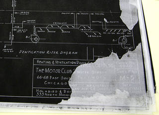 Electrostatic copy of an architectural drawing