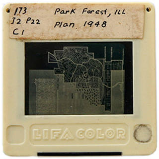Black and white film slide - front view