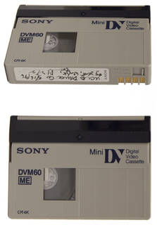 MiniDV cassettes