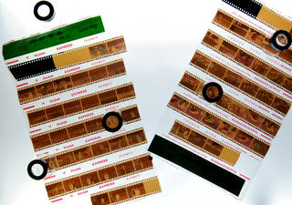 Chromogenic negatives in contact sheet sleeves