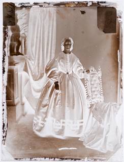 Collodion glass negative backlit