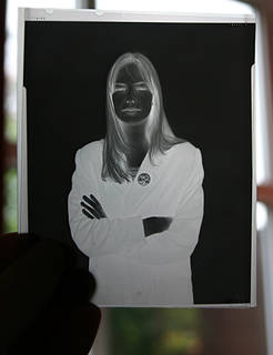 Four by five inch silver gelatin negative