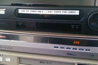 Offending video deck labeled