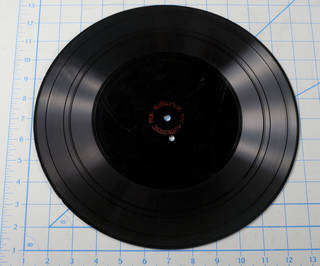Thirteen inch lacquer transcription disc with measurements