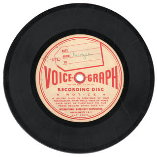 Voice O Graph home recording lacquer disc
