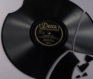 Fragmented shellac disc