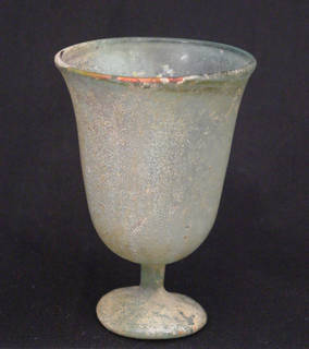 Archaeological glass goblet