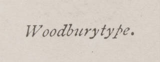 Woodburytype label